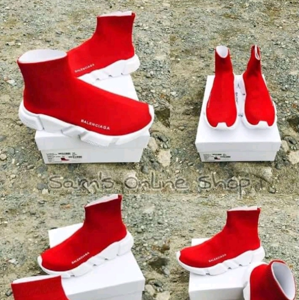 Balenciaga red sock ankle sneakers - Picture 1 of 1